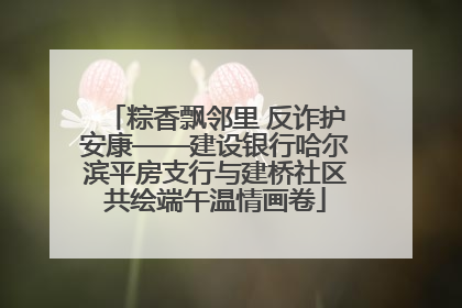 粽香飘邻里 反诈护安康——建设银行哈尔滨平房支行与建桥社区共绘端午温情画卷